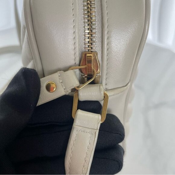 Yves Saint Laurent White Lou Camera Bag with Tassel - Picture 11 of 16